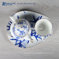 Azul bambú diseño chino estilo porcelana café conjunto hueso china té